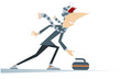 © bigmen - Cartoon curling player illustration