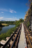 Fototapeta Sypialnia - the Death Railway travel at the River Kwai of the Burma-Thailand