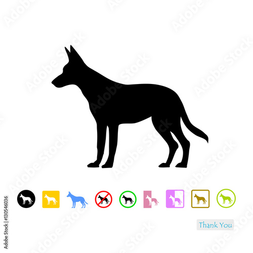 Dog symbol isolated on white background Buy this stock vector and explore similar vectors at
