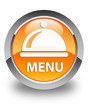 © FR Design - Menu (food dish icon) glossy orange round button