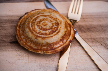 Toasted Jaffle with knife and Fork