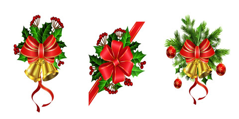 Wall Mural - Christmas decoration with bow