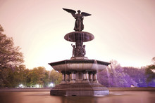 Bethesda Fountain Against Clear Sky During Sunset