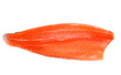 Fresh salmon fillet isolated on white backgrund