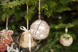 Fototapeta  - Beautiful Christmas ball on a Christmas tree