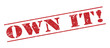 own it! red stamp on white background