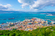 Aerial view of gibraltar taken from top of the upper rock.