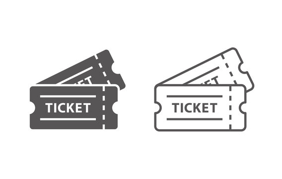 Wall Mural - event tickets vector icons