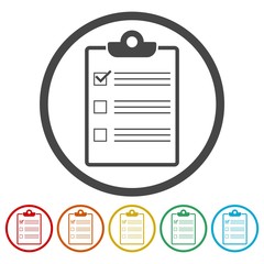 Canvas Print - Checklist icons set 