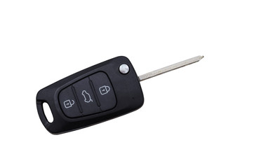 car key on white background