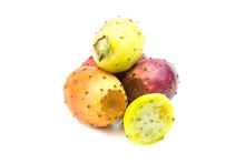Prickly Pears On White Background