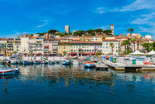 Marina And City Center Of Cannes, Southern France
