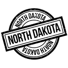 North Dakota Rubber Stamp. Grunge Design With Dust Scratches. Effects Can Be Easily Removed For A Clean, Crisp Look. Color Is Easily Changed.