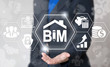 © wladimir1804 - BIM building information modeling business industrial development physical web concept. Build, house, real estate, construction, architecture technology