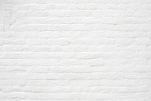 White Painted Brick Wall Texture Background