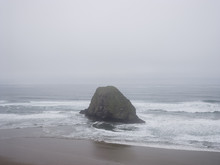 View Of Rock In The Ocean