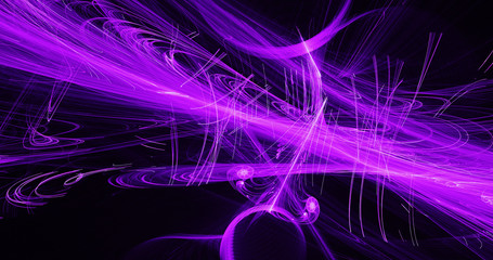 Pink And Purple Abstract Lines Curves Particles Background