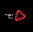 3D media play logo design. 
