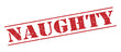 naughty red stamp on white background
