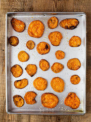 Poster - rustic golden sweet potato chips