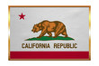 © 12ee12 - Flag of California , golden frame, fabric texture