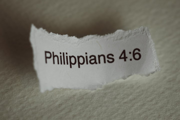 Bible Verse -  Philippians 4:6