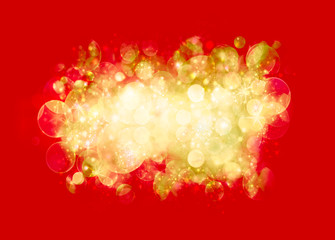 Wall Mural - christmas card with a glittering party bokeh