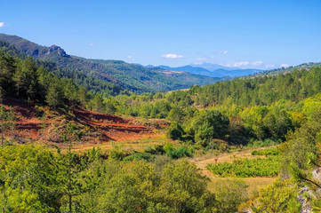 Sticker - Corbieres Landschaft im Süden Frankreichs - Corbieres, rural landscape in southern France