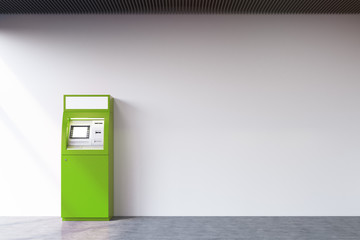 Wall Mural - Green ATM machine near concrete wall