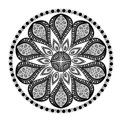 Wall Mural - Mandala oriental symbol icon vector illustration graphic design