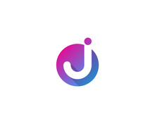 Letter J Circle Logo Design Template Element