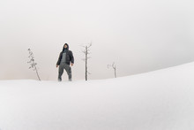 Man On Snow Hill