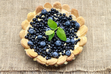 Wall Mural - Blueberry fruits tart