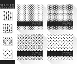 Fototapeta Panele - Set of abstract seamless patterns , vector , illustration