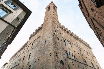 Poster - tower of Bargello palce in Florence city