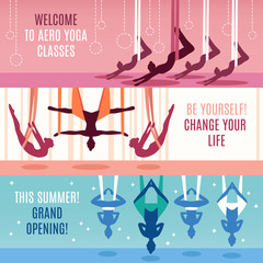 Canvas Print - Aero Yoga Horizontal Banner Set