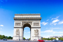 PARIS, FRANCE - August 28, 2016 : Arc De Triomphe In Paris, One