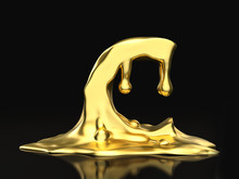 Liquid Gold Letter C