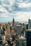 Fototapeta Miasta - NEW YORK CITY: Observers view Midtown from Top of the Rock Rockefeller center. Manhattan is often described as the cultural and financial capital of the world.