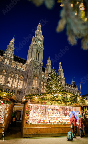 Vienna Austria 6 December 2016 Christmas Market In Front Of The City Hall Rathaus Austria Wien Buy This Stock Photo And Explore Similar Images At Adobe Stock Adobe Stock