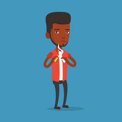 Poster - Young man quitting smoking vector illustration.