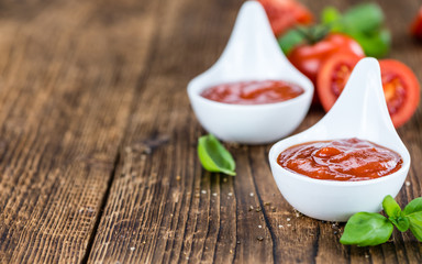 Wall Mural - Portion of Ketchup (selective focus)