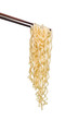 chopsticks noodles isolated on white background, with clipping path.