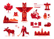  Canada sign and symbol, Info-graphic elements.