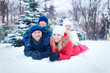© 6okean - Attractive family having fun in a winter park