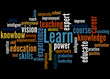 © kalpis - Learn, word cloud concept 3