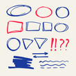 © aleksei_derin - Set of vector elements for marker presentations.
