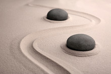 Zen Stones On Sand