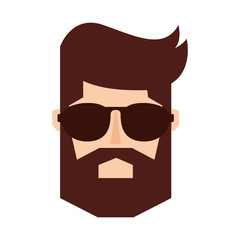 Wall Mural - man character style hipster vector illustration design