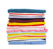 © Africa Studio - Stack of colorful clothes on white background, closeup